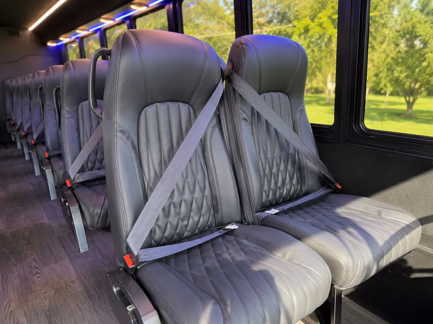 15 passenger minibus interior